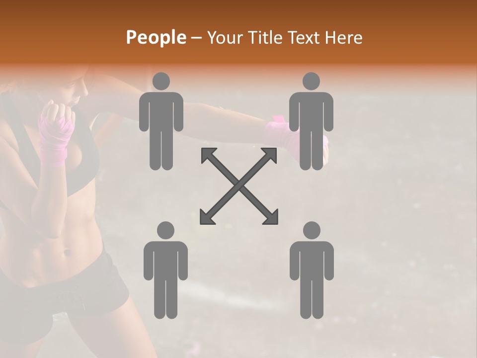 A Woman In A Sports Bra Top And Pink Gloves PowerPoint Template