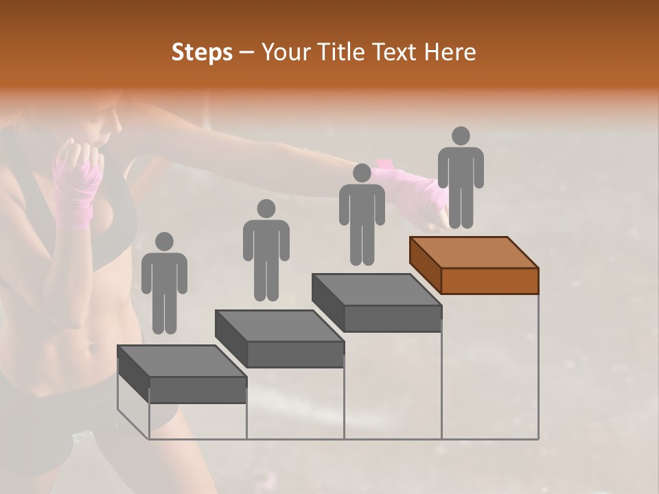 A Woman In A Sports Bra Top And Pink Gloves PowerPoint Template