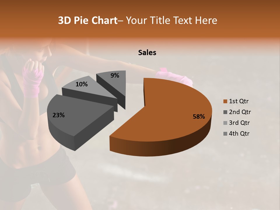 A Woman In A Sports Bra Top And Pink Gloves PowerPoint Template