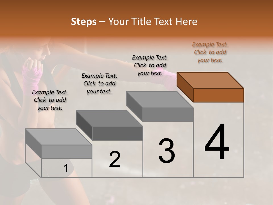 A Woman In A Sports Bra Top And Pink Gloves PowerPoint Template