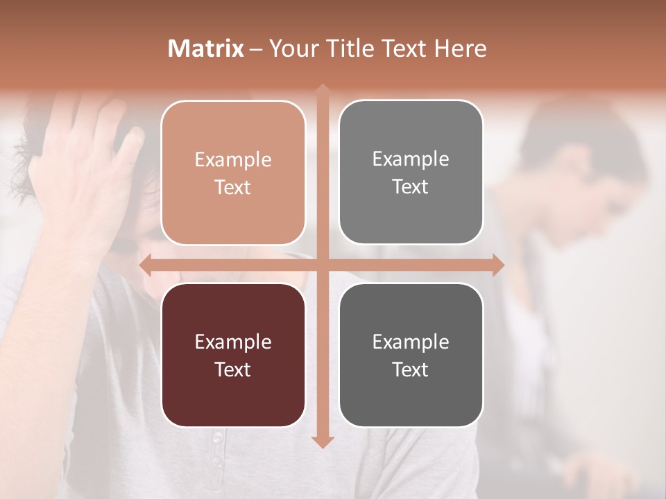 A Man Holding His Head In Front Of A Mirror PowerPoint Template