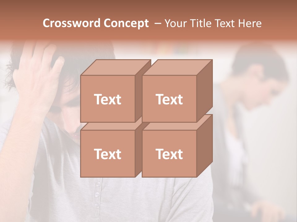 A Man Holding His Head In Front Of A Mirror PowerPoint Template