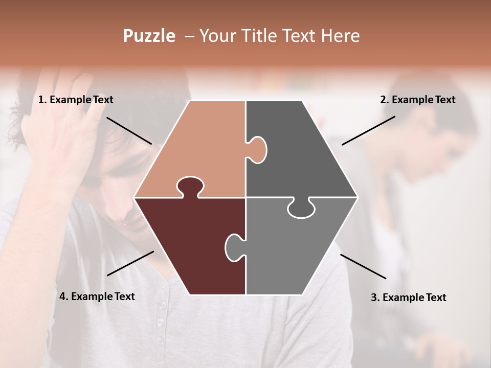 A Man Holding His Head In Front Of A Mirror PowerPoint Template