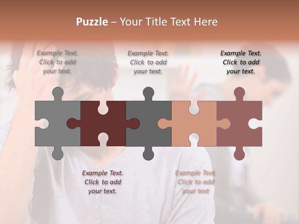 A Man Holding His Head In Front Of A Mirror PowerPoint Template