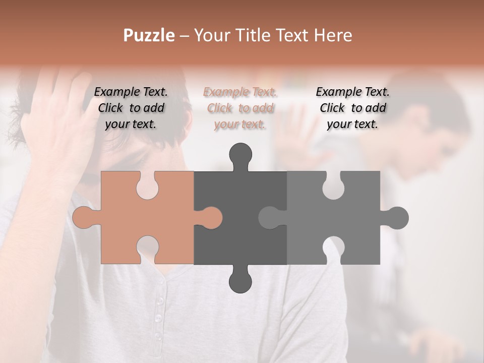 A Man Holding His Head In Front Of A Mirror PowerPoint Template