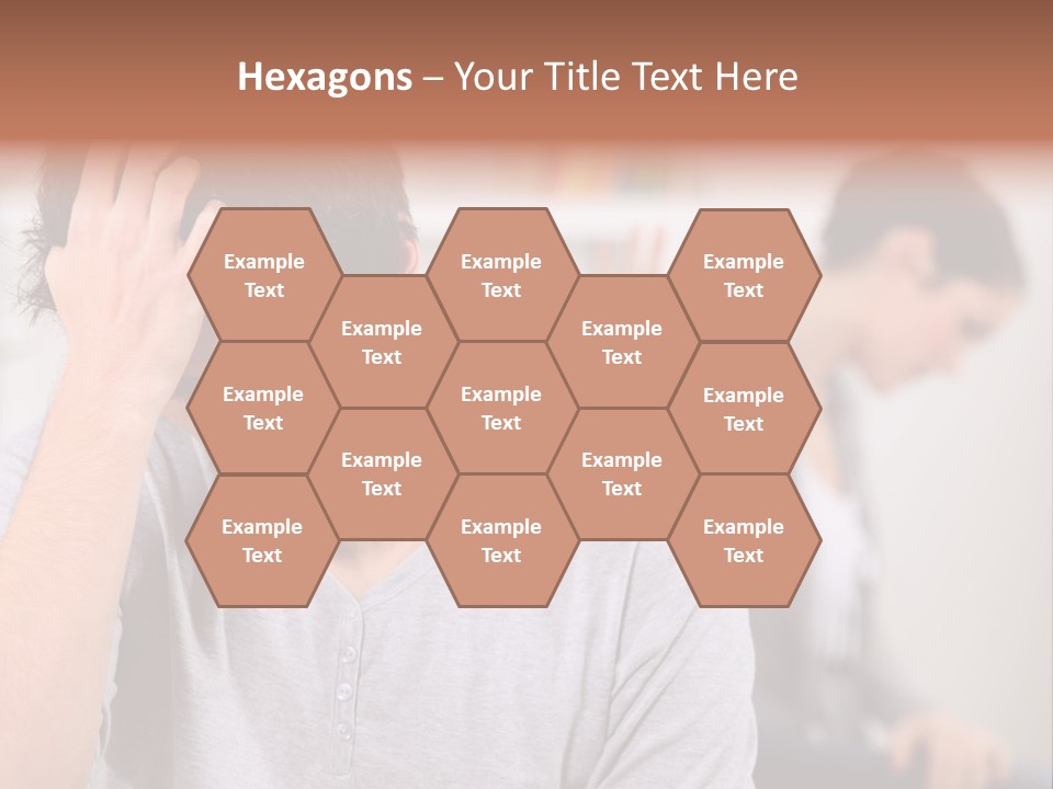 A Man Holding His Head In Front Of A Mirror PowerPoint Template