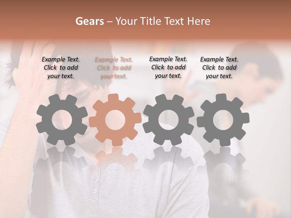 A Man Holding His Head In Front Of A Mirror PowerPoint Template