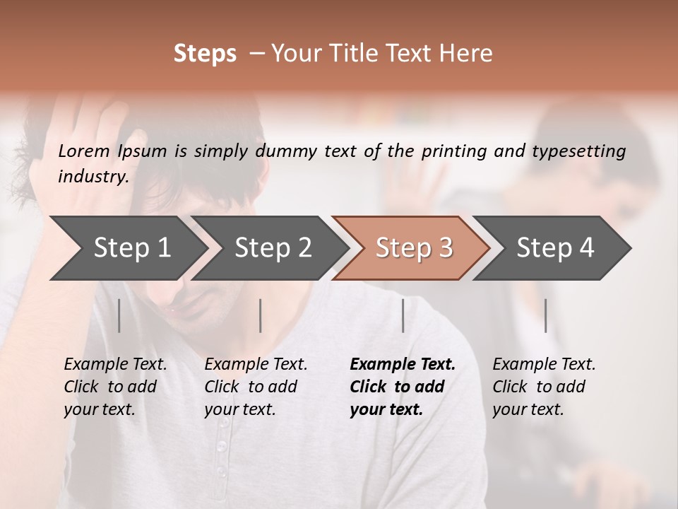 A Man Holding His Head In Front Of A Mirror PowerPoint Template