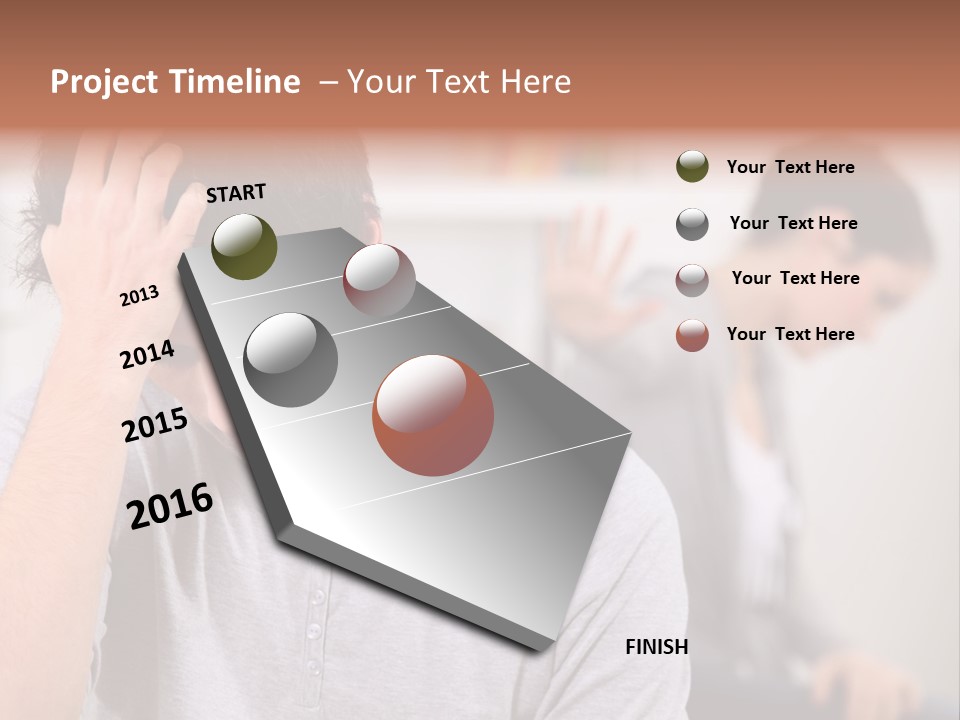 A Man Holding His Head In Front Of A Mirror PowerPoint Template