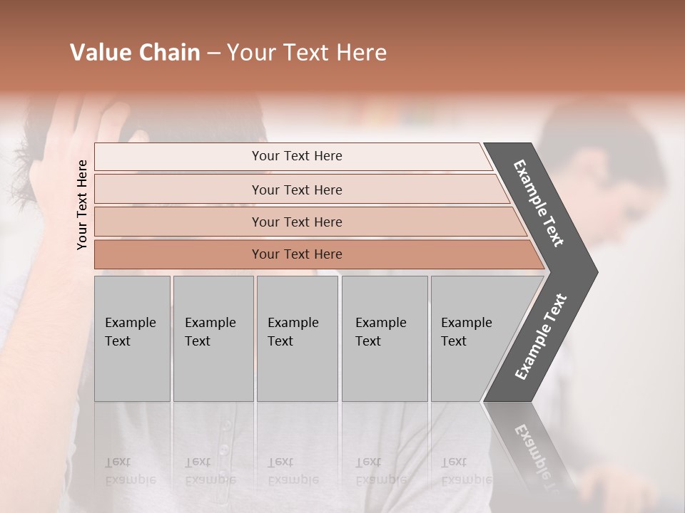 A Man Holding His Head In Front Of A Mirror PowerPoint Template