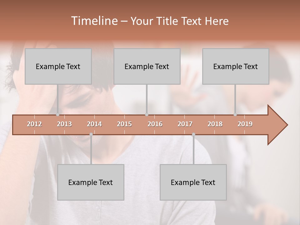A Man Holding His Head In Front Of A Mirror PowerPoint Template