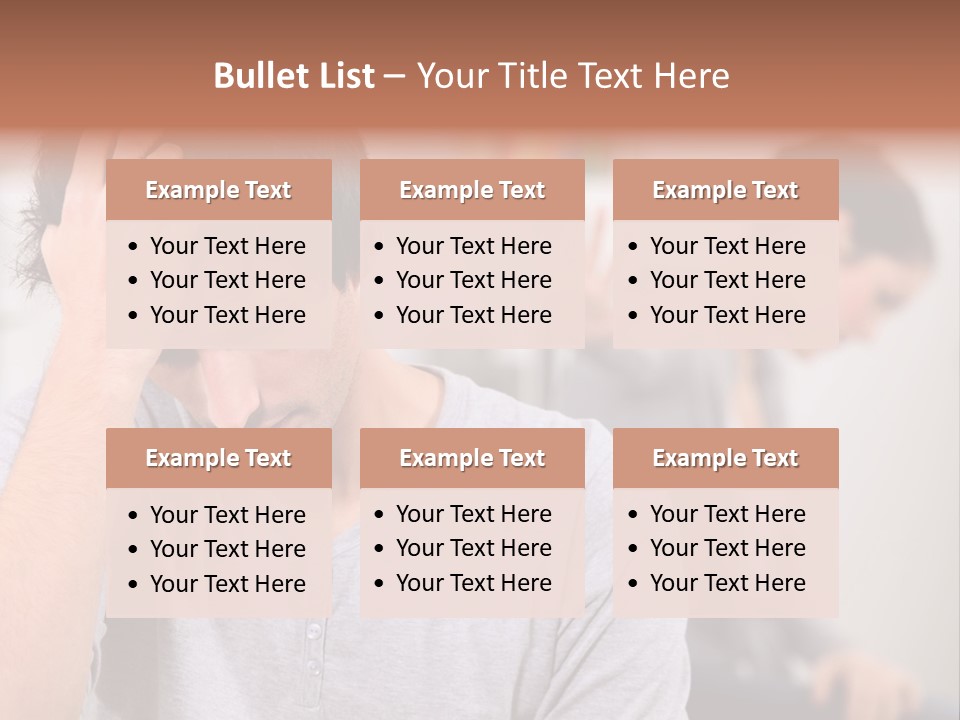 A Man Holding His Head In Front Of A Mirror PowerPoint Template