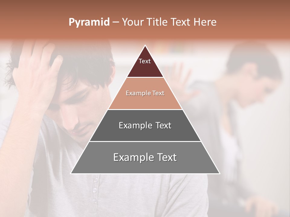 A Man Holding His Head In Front Of A Mirror PowerPoint Template