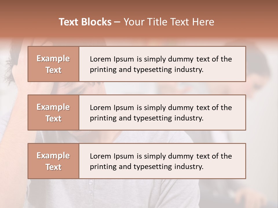 A Man Holding His Head In Front Of A Mirror PowerPoint Template