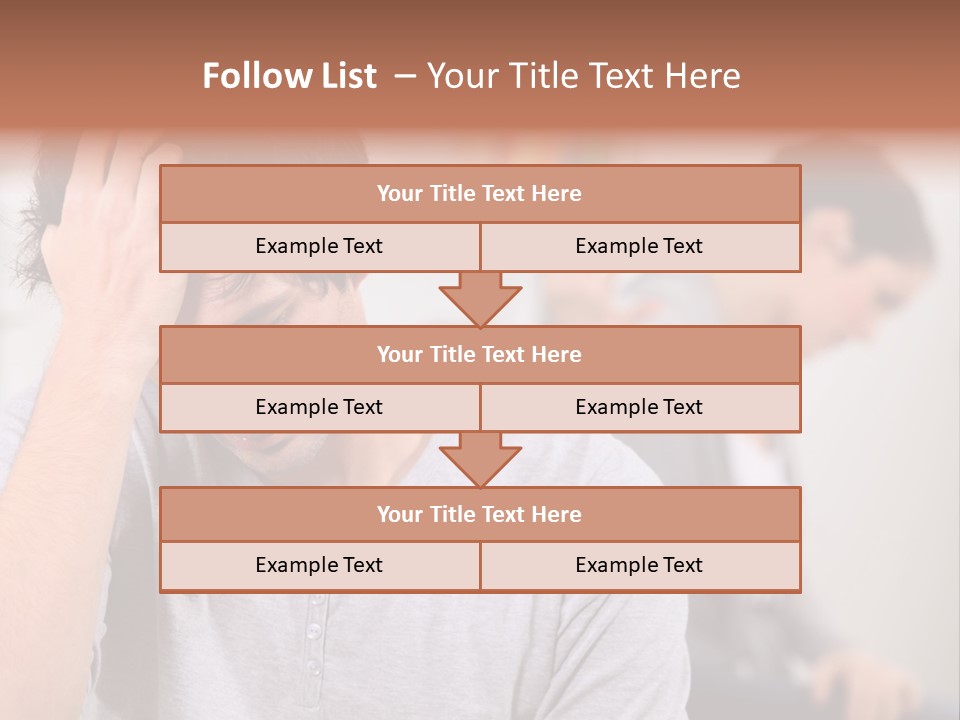 A Man Holding His Head In Front Of A Mirror PowerPoint Template