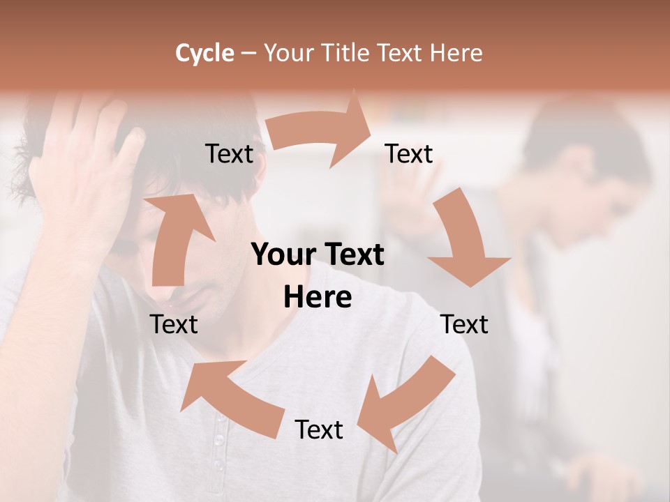 A Man Holding His Head In Front Of A Mirror PowerPoint Template