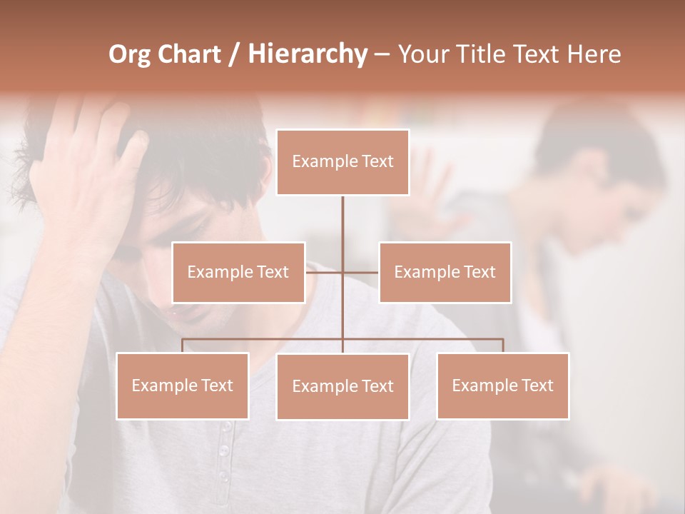 A Man Holding His Head In Front Of A Mirror PowerPoint Template