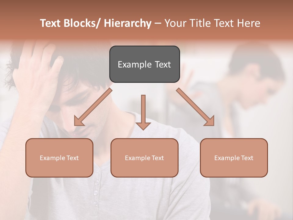 A Man Holding His Head In Front Of A Mirror PowerPoint Template