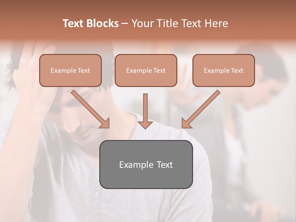 A Man Holding His Head In Front Of A Mirror PowerPoint Template