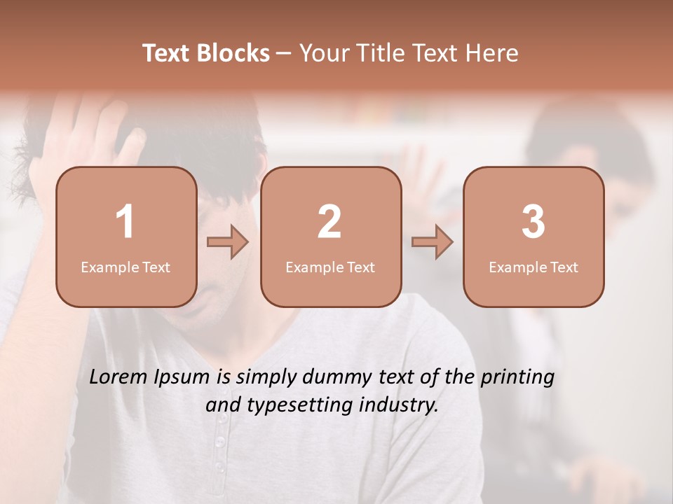 A Man Holding His Head In Front Of A Mirror PowerPoint Template