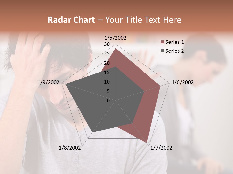 A Man Holding His Head In Front Of A Mirror PowerPoint Template