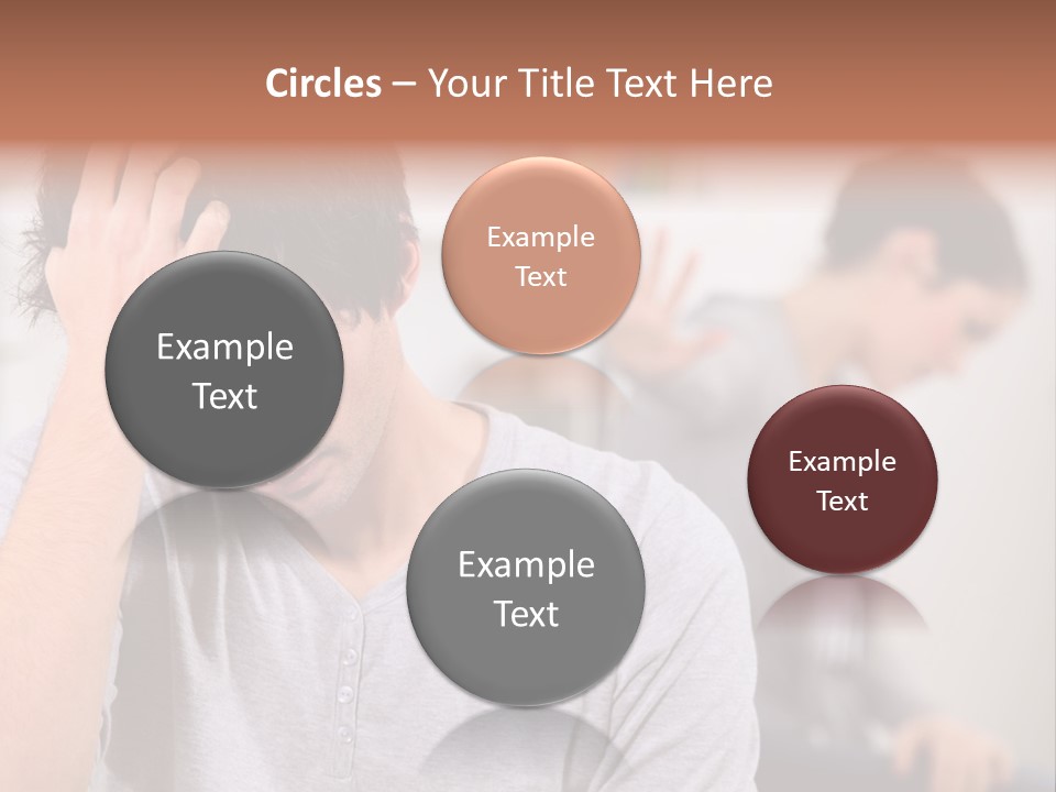 A Man Holding His Head In Front Of A Mirror PowerPoint Template