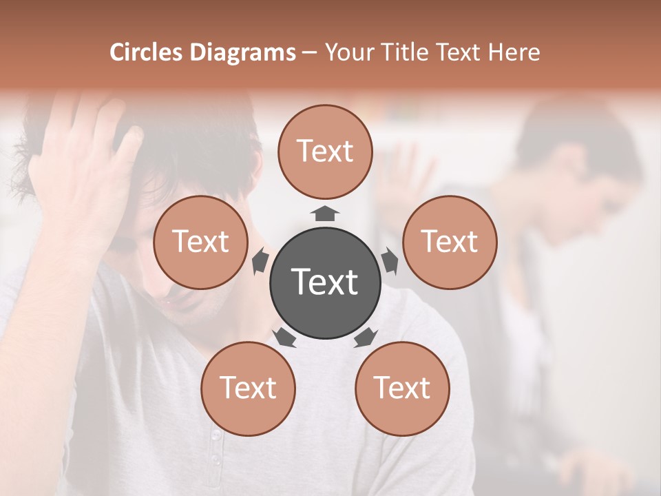 A Man Holding His Head In Front Of A Mirror PowerPoint Template