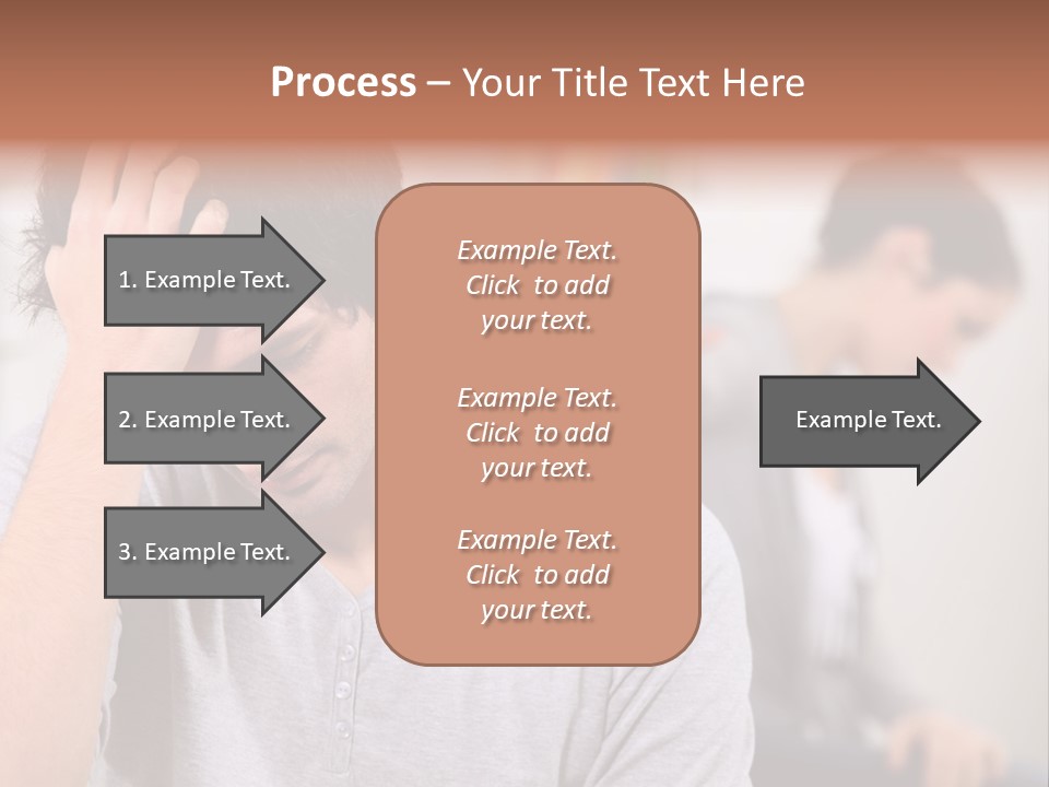 A Man Holding His Head In Front Of A Mirror PowerPoint Template
