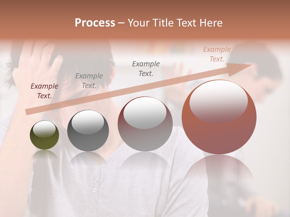 A Man Holding His Head In Front Of A Mirror PowerPoint Template