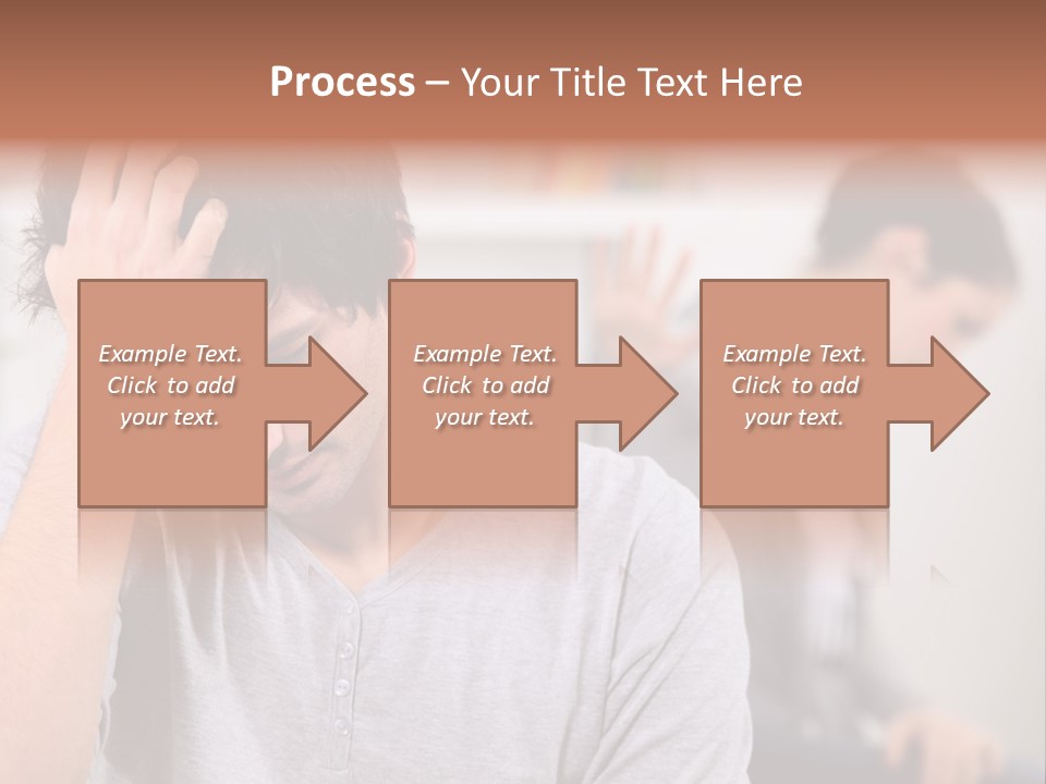 A Man Holding His Head In Front Of A Mirror PowerPoint Template