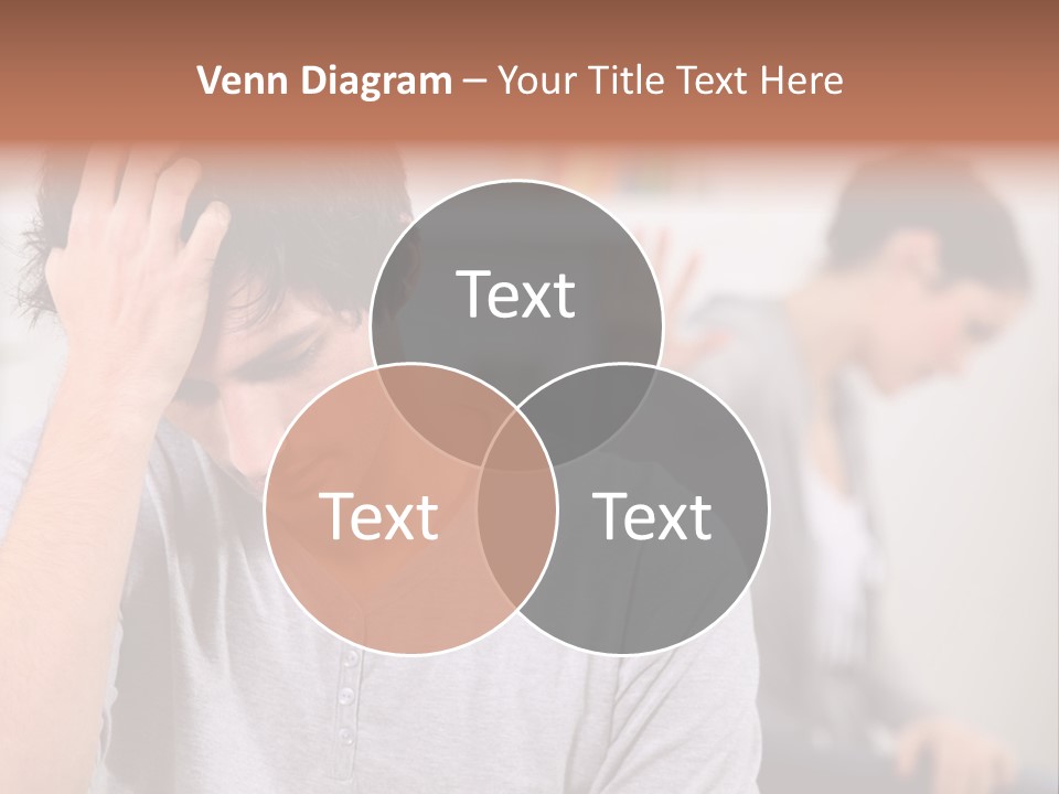 A Man Holding His Head In Front Of A Mirror PowerPoint Template