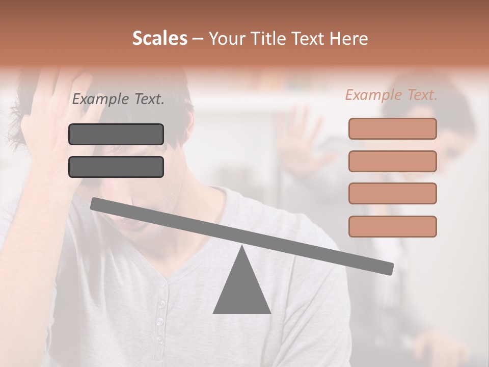 A Man Holding His Head In Front Of A Mirror PowerPoint Template