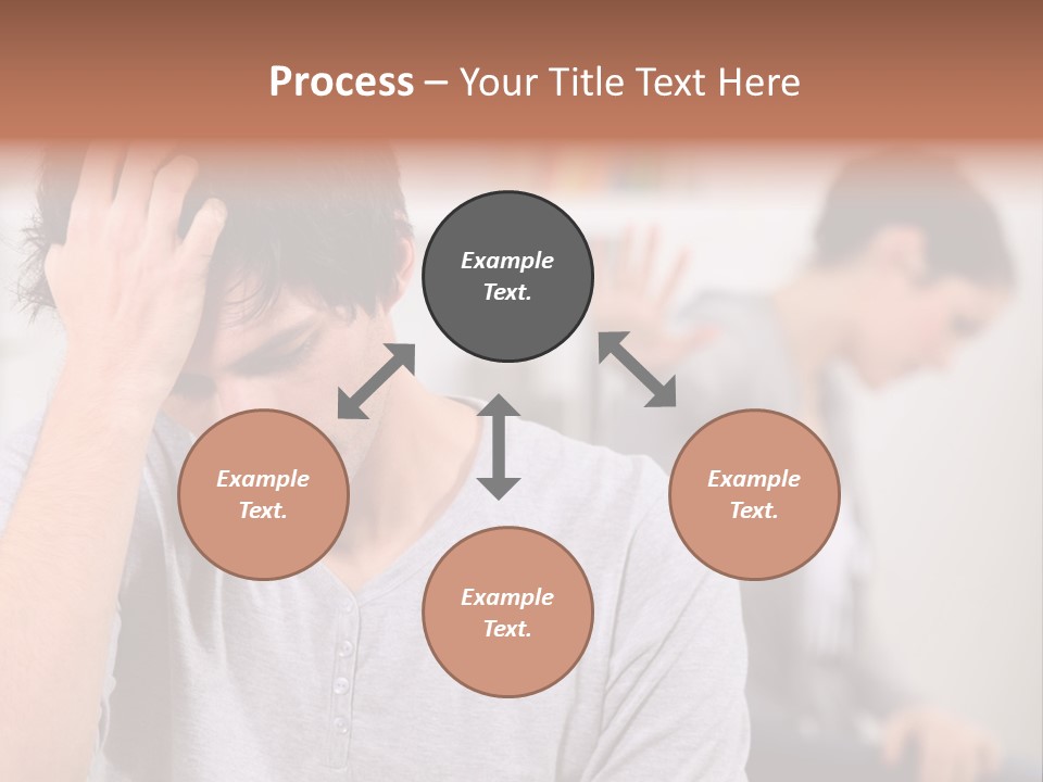 A Man Holding His Head In Front Of A Mirror PowerPoint Template