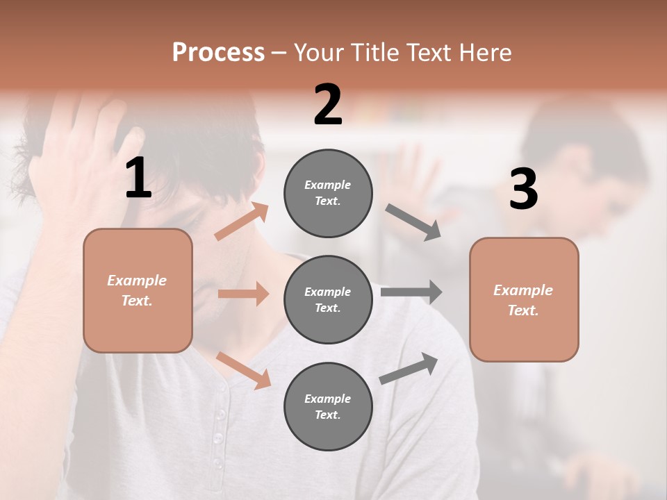 A Man Holding His Head In Front Of A Mirror PowerPoint Template