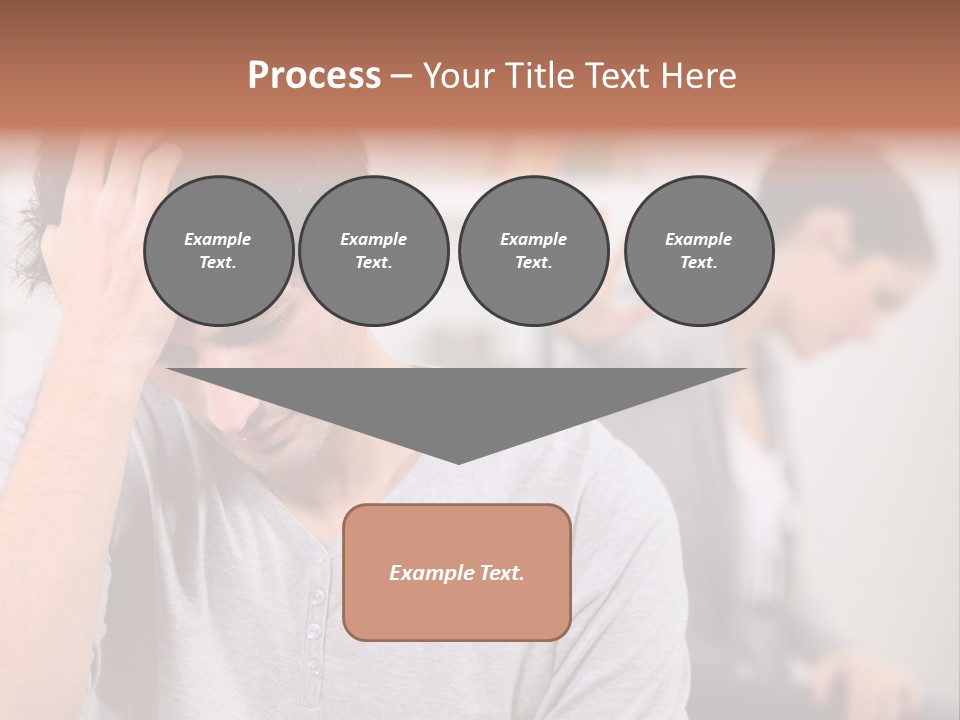 A Man Holding His Head In Front Of A Mirror PowerPoint Template