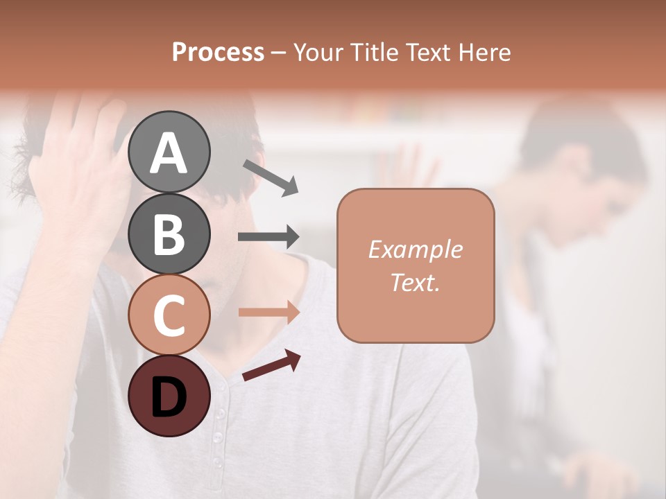 A Man Holding His Head In Front Of A Mirror PowerPoint Template