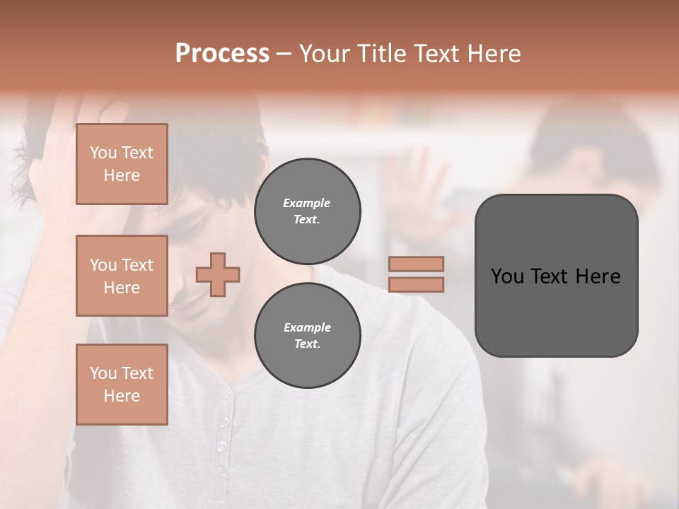 A Man Holding His Head In Front Of A Mirror PowerPoint Template