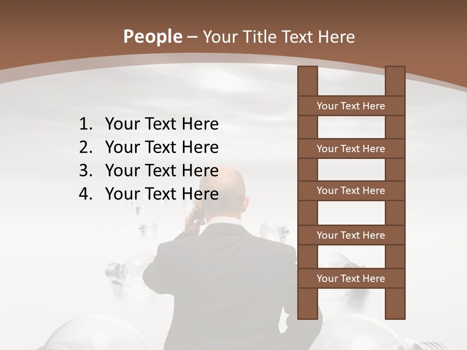 Bulb Brainstorm White PowerPoint Template