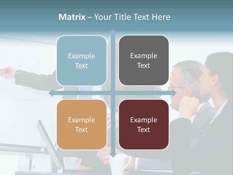 A Man Giving A Presentation To A Group Of Business People PowerPoint Template