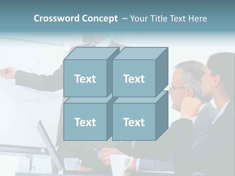 A Man Giving A Presentation To A Group Of Business People PowerPoint Template