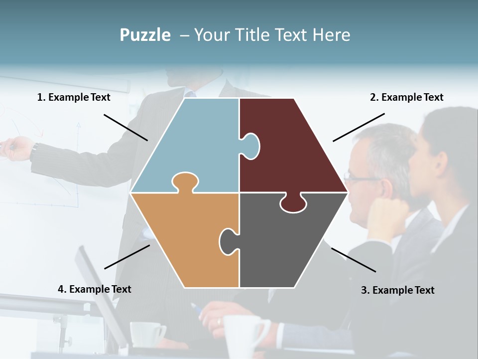 A Man Giving A Presentation To A Group Of Business People PowerPoint Template