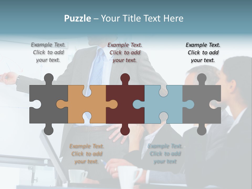 A Man Giving A Presentation To A Group Of Business People PowerPoint Template