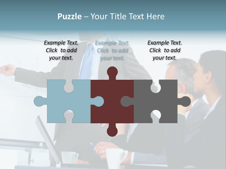 A Man Giving A Presentation To A Group Of Business People PowerPoint Template