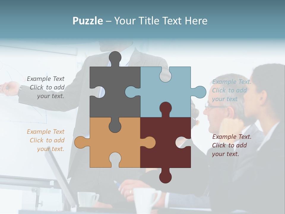 A Man Giving A Presentation To A Group Of Business People PowerPoint Template