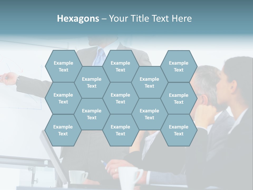 A Man Giving A Presentation To A Group Of Business People PowerPoint Template