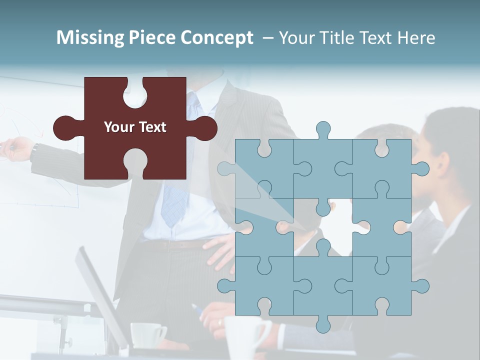 A Man Giving A Presentation To A Group Of Business People PowerPoint Template