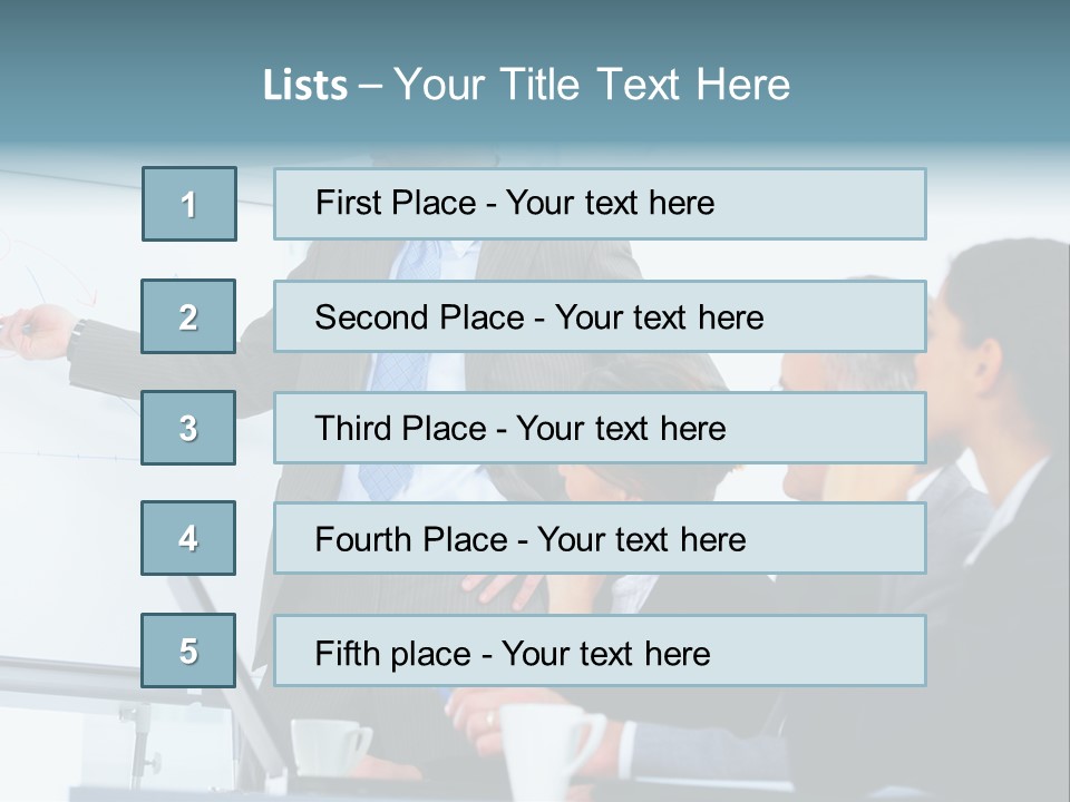 A Man Giving A Presentation To A Group Of Business People PowerPoint Template