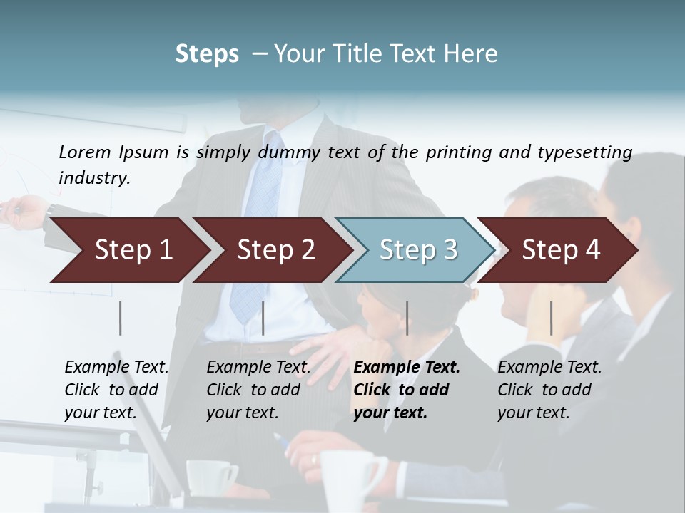A Man Giving A Presentation To A Group Of Business People PowerPoint Template