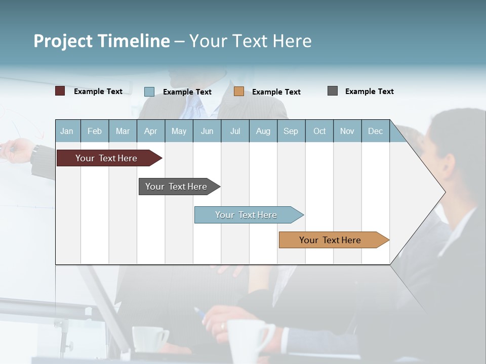 A Man Giving A Presentation To A Group Of Business People PowerPoint Template