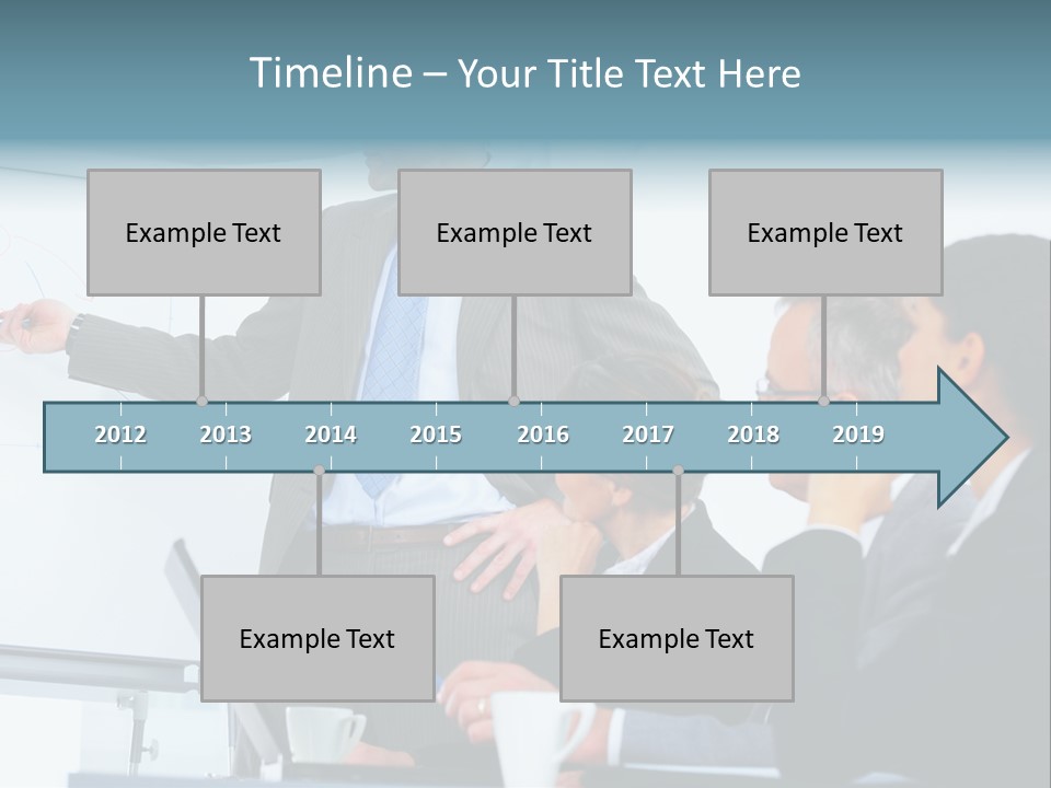 A Man Giving A Presentation To A Group Of Business People PowerPoint Template